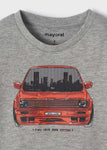 Mayoral - Grijze T-shirt met lange mouwen met auto