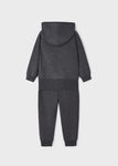 Mayoral - Set donkergrijze hoodie met joggingbroek