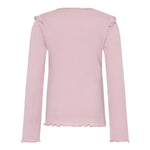 Brands4Kids/Minymo - Roze T-shirt met lange mouwen uit ribstof