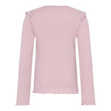 Brands4Kids/Minymo - Roze T-shirt met lange mouwen uit ribstof