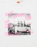 American Outfitters - Wit T-shirt met zomerse opdruk