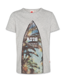 American Outfitters - Grijze T-shirt met surfplank