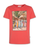 American Outfitters - Rood T-shirt met surfboarden