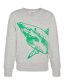 American Outfitters - Lichtgrijze sweater met haai