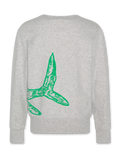American Outfitters - Lichtgrijze sweater met haai