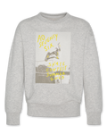 American Outfitters - Lichtgrijze sweater met skateboarder