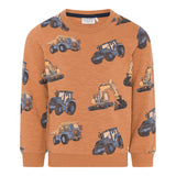 Brands4Kids/Minymo - Bruine sweater met werktuigen
