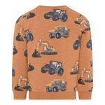 Brands4Kids/Minymo - Bruine sweater met werktuigen