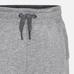 Fleece sporty trousers with drawstrings for boy - grey
