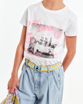 American Outfitters - Wit T-shirt met zomerse opdruk