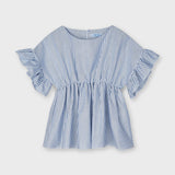 Mayoral - Blauw/wit gestreept T-shirt