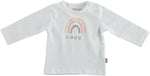 Bess - Witte T-shirt met lange mouwen met regenboog