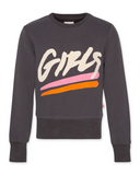 American Outfitters - Donkergrijze sweater met GIRLS