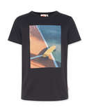 American Outfitters - Donkergrijze T-shirt met skateboard