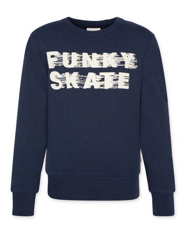 American Outfitters - Donkerblauwe sweater 'Funky skate'