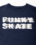 American Outfitters - Donkerblauwe sweater 'Funky skate'