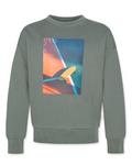 American Outfitters - Oudgroene sweater met skateboard