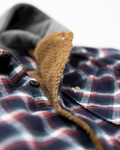 American Outfitters - Donkerblauwe, geruite jas