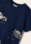 Mayoral - Donkerblauwe T-shirt met auto's