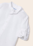 Mayoral - Wit linnen hemd met korte mouwen