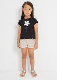 Mayoral - Beige short met bloemetjes
