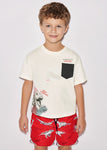 Mayoral - Rode zwemshort met dino's