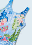Mayoral - Blauw badpak met zeemeerminnen
