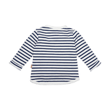 Bess - Blauw/wit gestreepte T-shirt met lange mouwen