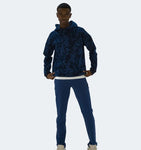Bellaire - Blauwe all-over geprinte hoodie