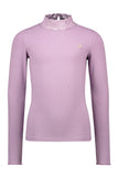 Like FLO - Lila T-shirt met lange mouwen, met een kanten hals