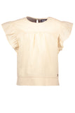 Like FLO - Lichtroze : beige blouse met ruffles