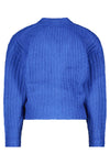 Like FLO - Blauw gebreid vest