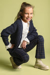 Like FLO - Donkerblauwe, geruite broek