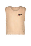 Like FLO - Lichtroze : beige gebreide debardeur