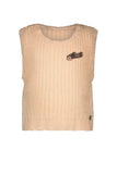 Like FLO - Lichtroze : beige gebreide debardeur
