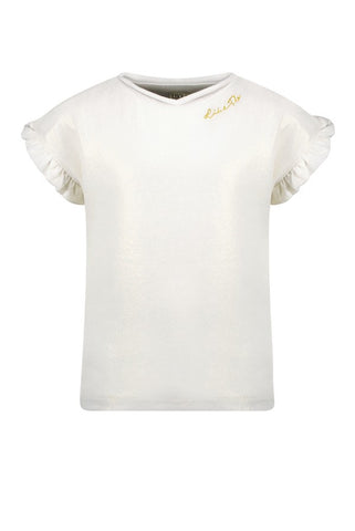 Like FLO - Witte T-shirt met gouden print