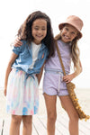 Like FLO - Lila short in wafel print