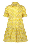 Like FLO - Gele jurk met palmbomen print.