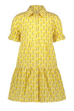 Like FLO - Gele jurk met palmbomen print.