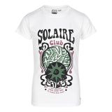 Indian Blue Jeans- wit T-shirt met 'Solitaire club'