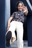 Indian Blue Jeans - Crèmekleurige jeansbroek