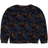 LEVV - Donkere sweater met bloemenprint