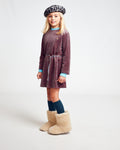 American Outfitters - Gestreept velvet jurkje