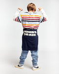 American Outfitters - Donkerblauwe sweater 'Funky skate'