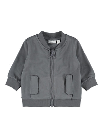 Name it - Donkergrijs vest met ritssluiting