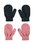 Name it - Set van 2 paar wanten (Roze & donkerblauw)