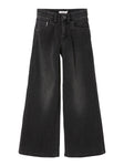 Name it - Zwarte jeansbroek met wijde pijpen