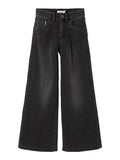 Name it - Zwarte jeansbroek met wijde pijpen