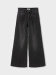 Name it - Zwarte jeansbroek met wijde pijpen