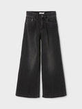 Name it - Zwarte jeansbroek met wijde pijpen